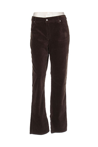 gallice pantalons femme de couleur marron