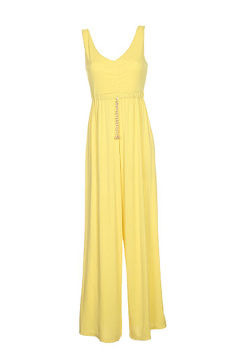 pois combinaisons femme de couleur jaune