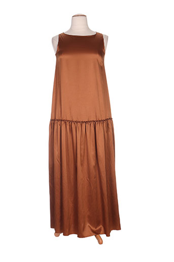 pois robes femme de couleur marron