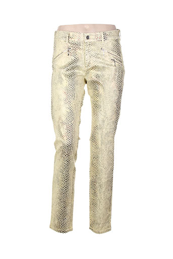 couturist pantalons femme de couleur jaune