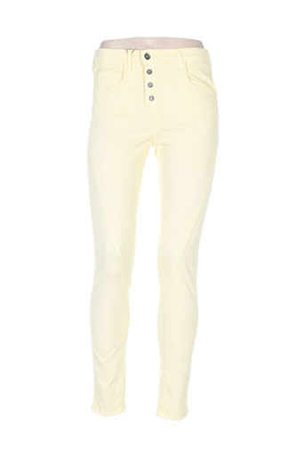 couturist pantalons femme de couleur jaune