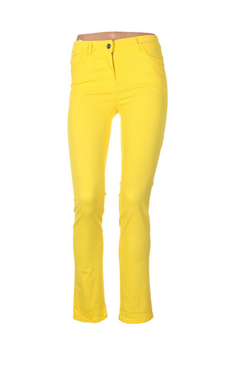 couturist pantalons femme de couleur jaune