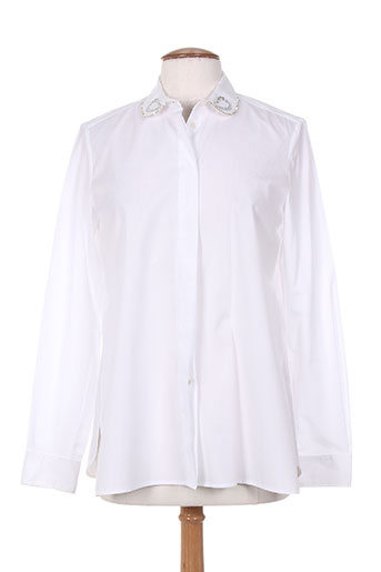 maxmara chemises femme de couleur blanc