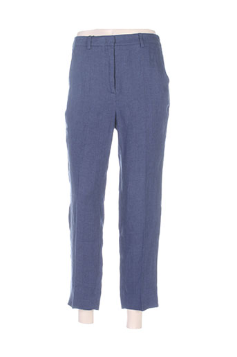 maxmara pantalons femme de couleur bleu