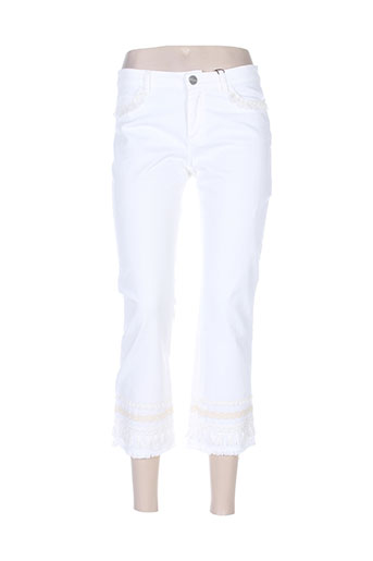 maxmara pantacourts femme de couleur blanc