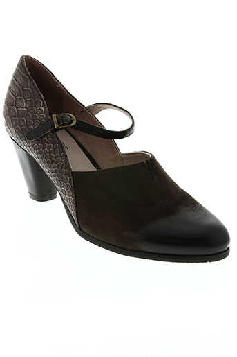 regarde le ciel chaussures femme de couleur marron