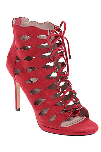 cafe noir chaussures femme de couleur rouge