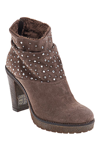 boots femme beige