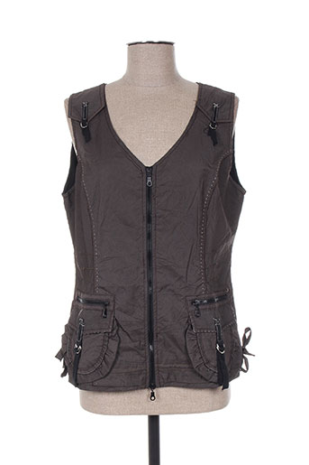 l33 gilets femme de couleur marron