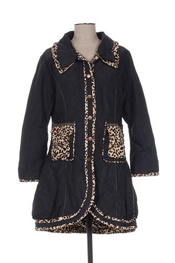 l33 manteaux femme de couleur noir