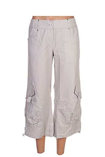 l33 pantacourts femme de couleur gris