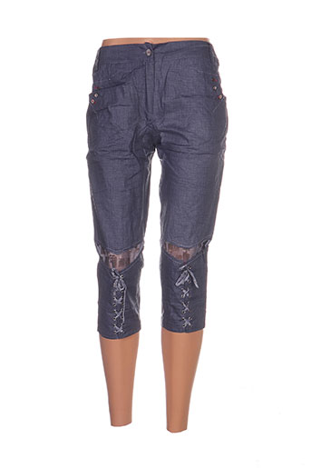 l33 pantacourts femme de couleur bleu