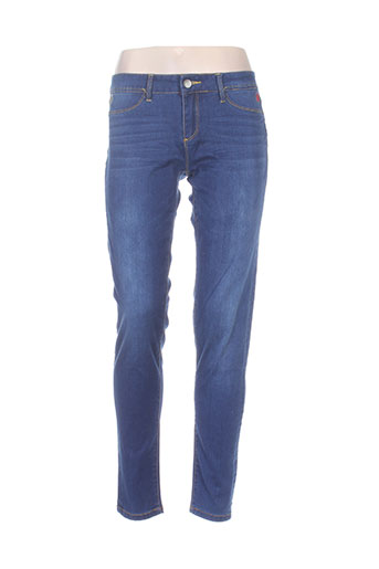 desigual jeans femme de couleur bleu