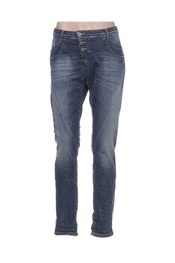 please jeans femme de couleur bleu