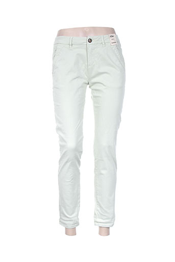 reiko pantalons femme de couleur vert