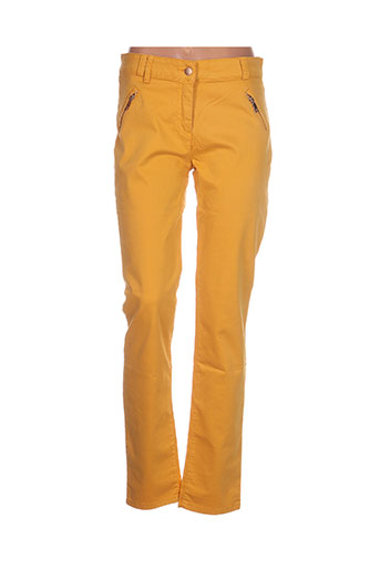ananke pantalons femme de couleur jaune