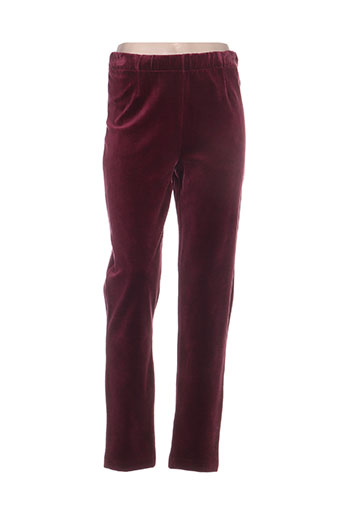 pause cafe pantalons femme de couleur rouge