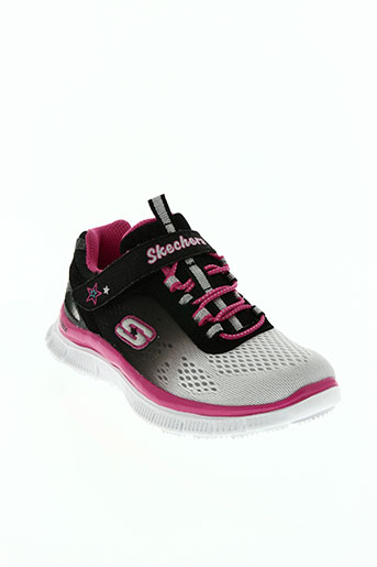 skechers chaussures fille de couleur rose