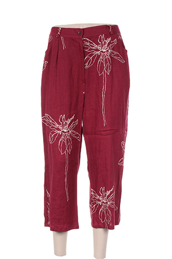 gevana pantacourts femme de couleur rouge