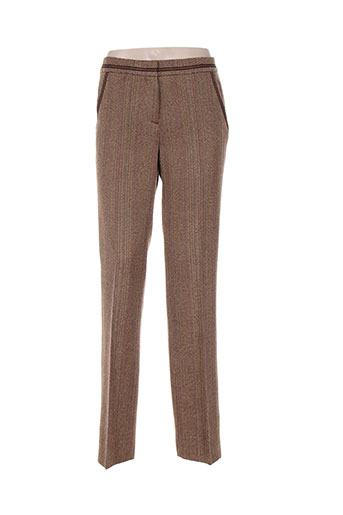 luisa cerano pantalons femme de couleur marron