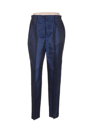 m daquin pantalons femme de couleur bleu