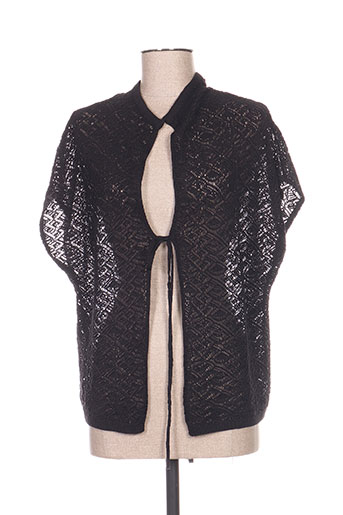 telmail gilets femme de couleur noir