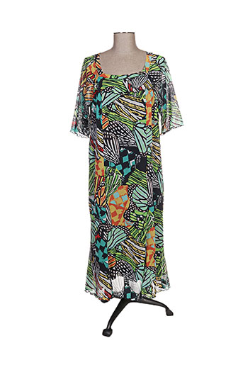 telmail robes femme de couleur vert