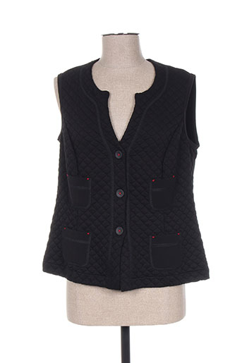 telmail gilets femme de couleur noir