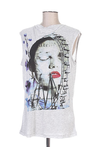 trussardi jeans t-shirts femme de couleur gris