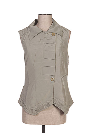l33 gilets femme de couleur vert