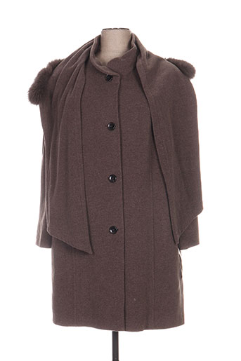 lebek manteaux femme de couleur marron