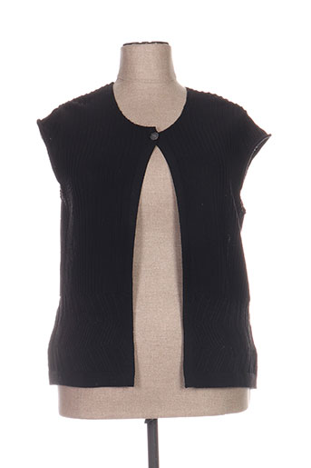 telmail gilets femme de couleur noir