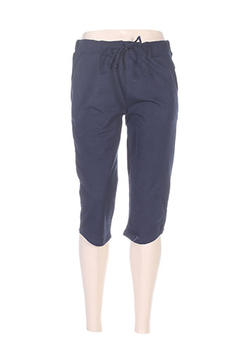 felino pantalons femme de couleur bleu