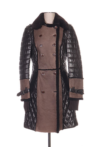 akhesa manteaux femme de couleur marron