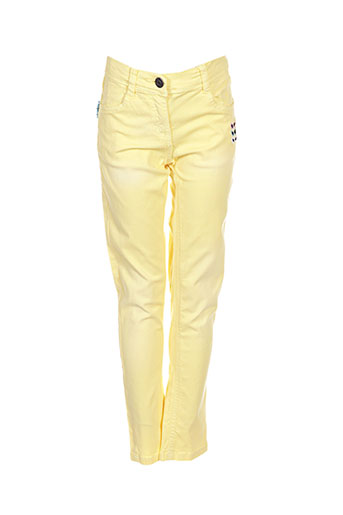 tuc tuc pantalons fille de couleur jaune