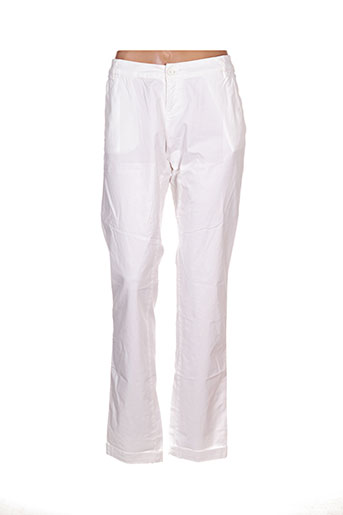 teddy smith pantalons femme de couleur blanc
