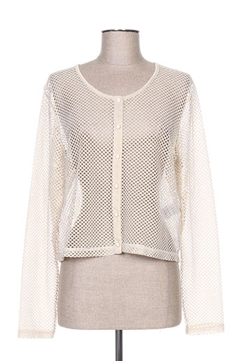 pause cafe gilets femme de couleur beige