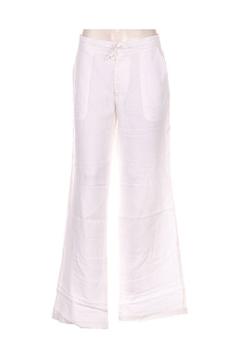 teddy smith pantalons femme de couleur blanc