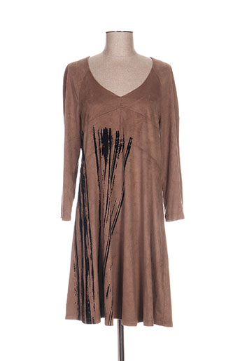 lauren vidal robes femme de couleur marron