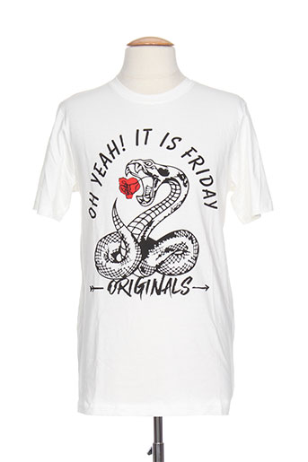 jack EFFI_CHAR_1 jones t-shirts homme de couleur blanc