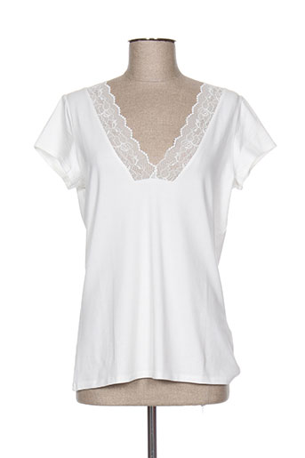 lauren vidal t-shirts femme de couleur blanc