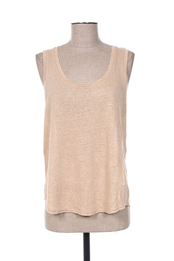 armani t-shirts femme de couleur beige
