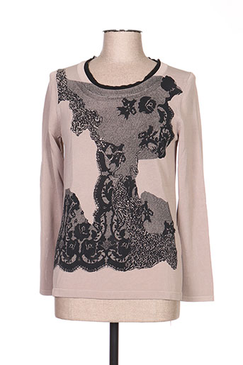 christine laure pulls femme de couleur beige