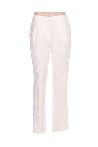 jean gabriel pantalons femme de couleur blanc