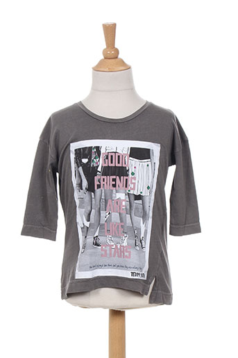 teddy smith t-shirts fille de couleur gris