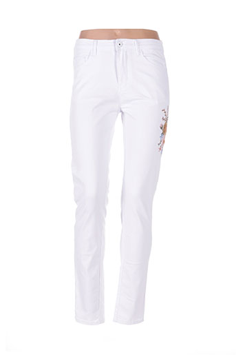 i dodo jeans femme de couleur blanc