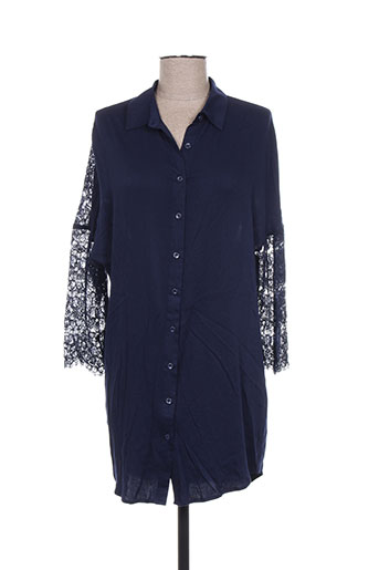 guess chemises femme de couleur bleu