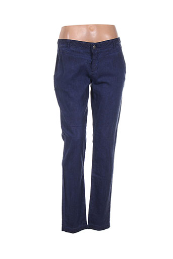 ddp pantalons femme de couleur bleu