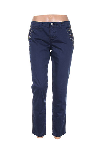 guess pantalons femme de couleur bleu