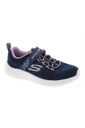 skechers chaussures fille de couleur bleu